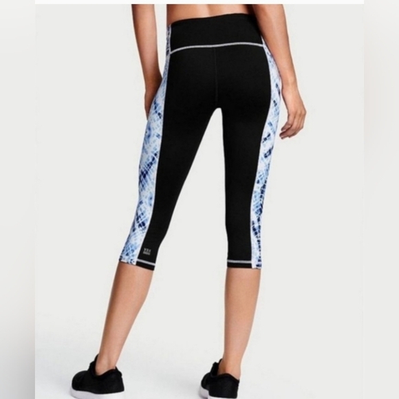 VSX Victoria’s Secret Sport Blue Tie-dye Knockout Tight Legging Capri Pants XS - Picture 11 of 16